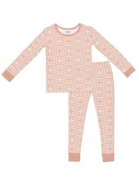SoHa Keiki Bamboo Pajamas Hibiscus Floral Hawaiian 2 Piece PJ Set Size 6T